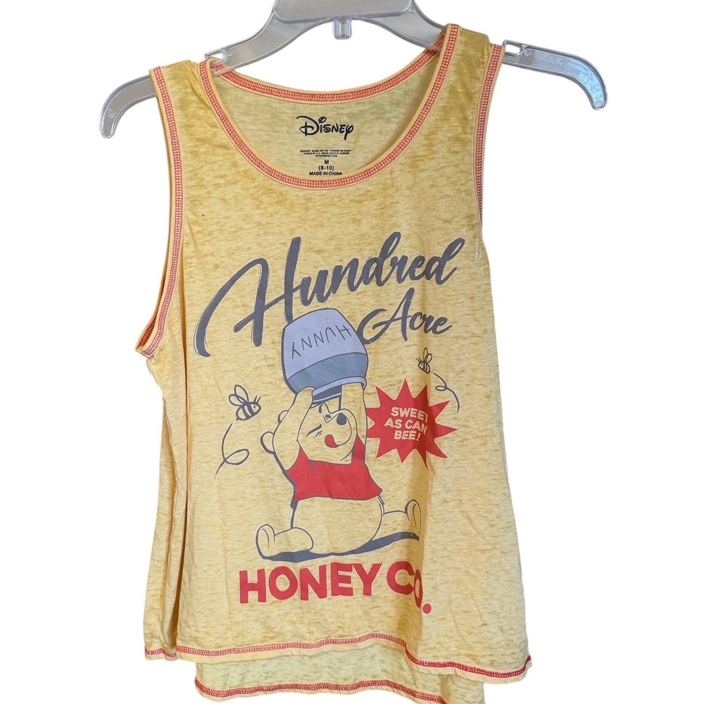 Disney Winnie the‎ Pooh Hundred Acre Honey Co Yellow Sleepwear Tank Top M Whimsi